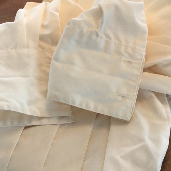 Talbots pleated front tuxedo style button up shirt size 14 - Picture 5 of 6